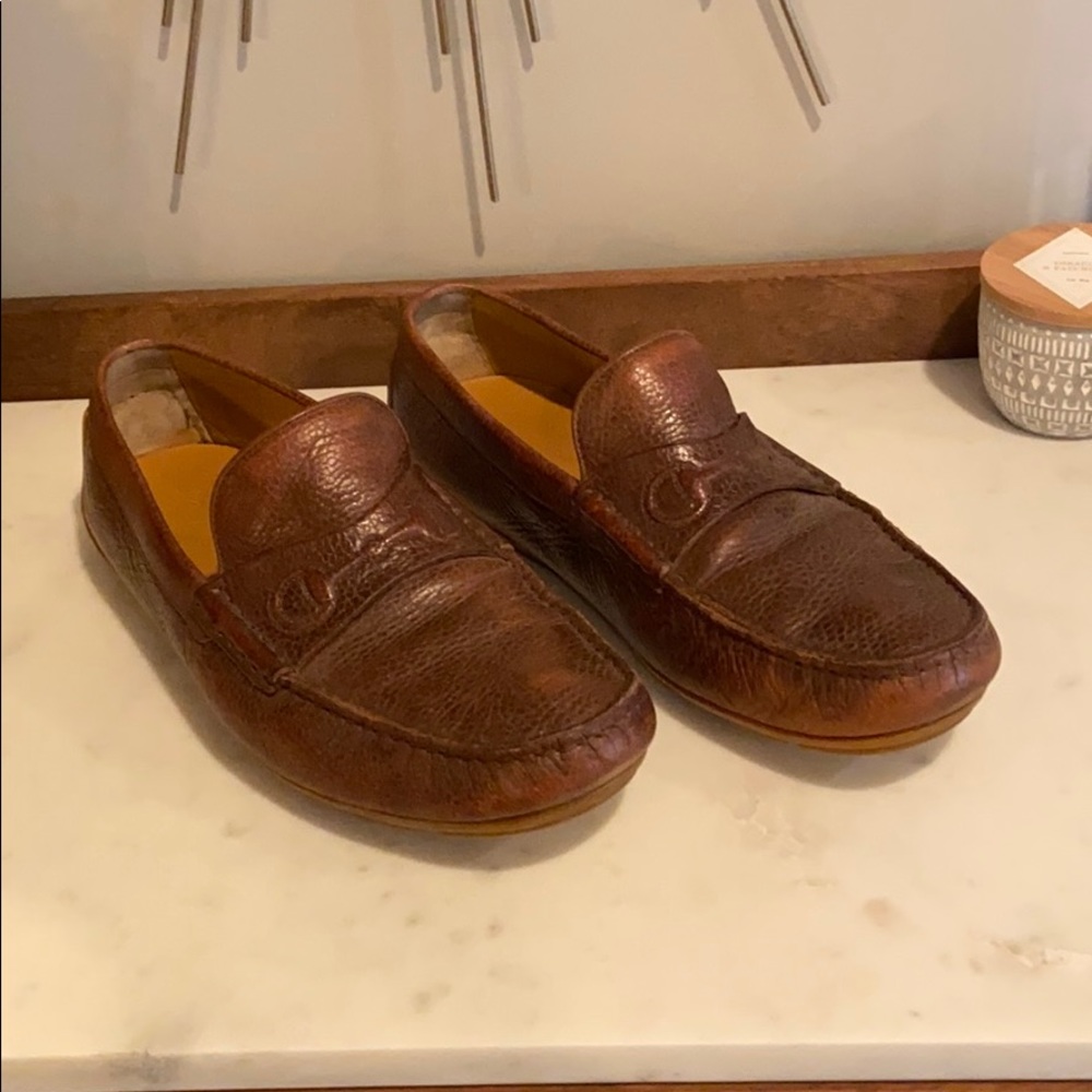 Authentic!  Brown Mens Gucci Loafers